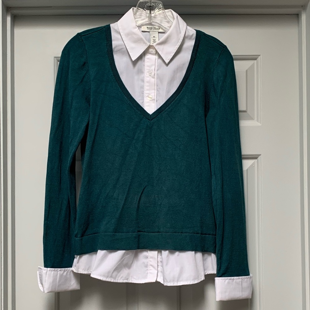 WHBM Two-fee Pullover Top Sz XS
